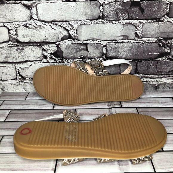 Beautifeel Taupe Patent Leather White Dotted Strap Sandals Women Sz 41EU/10.5US - Picture 11 of 16